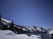 Views of Lower Twin Lake and the Sawtooths from the Paha Winter Trail Paha Winter Trail overlooking the sawtooths outside of Bridgeport, CA